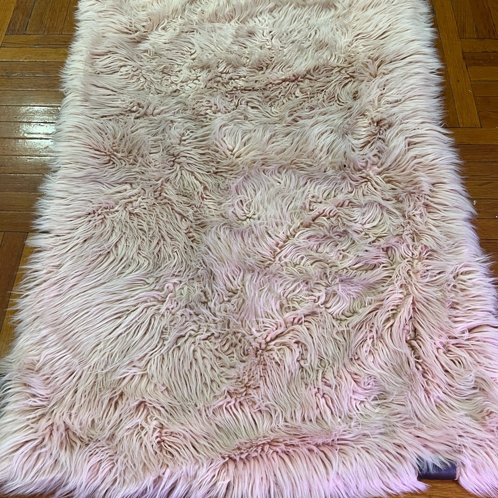 UGG Plush Pink Faux Fur Rug